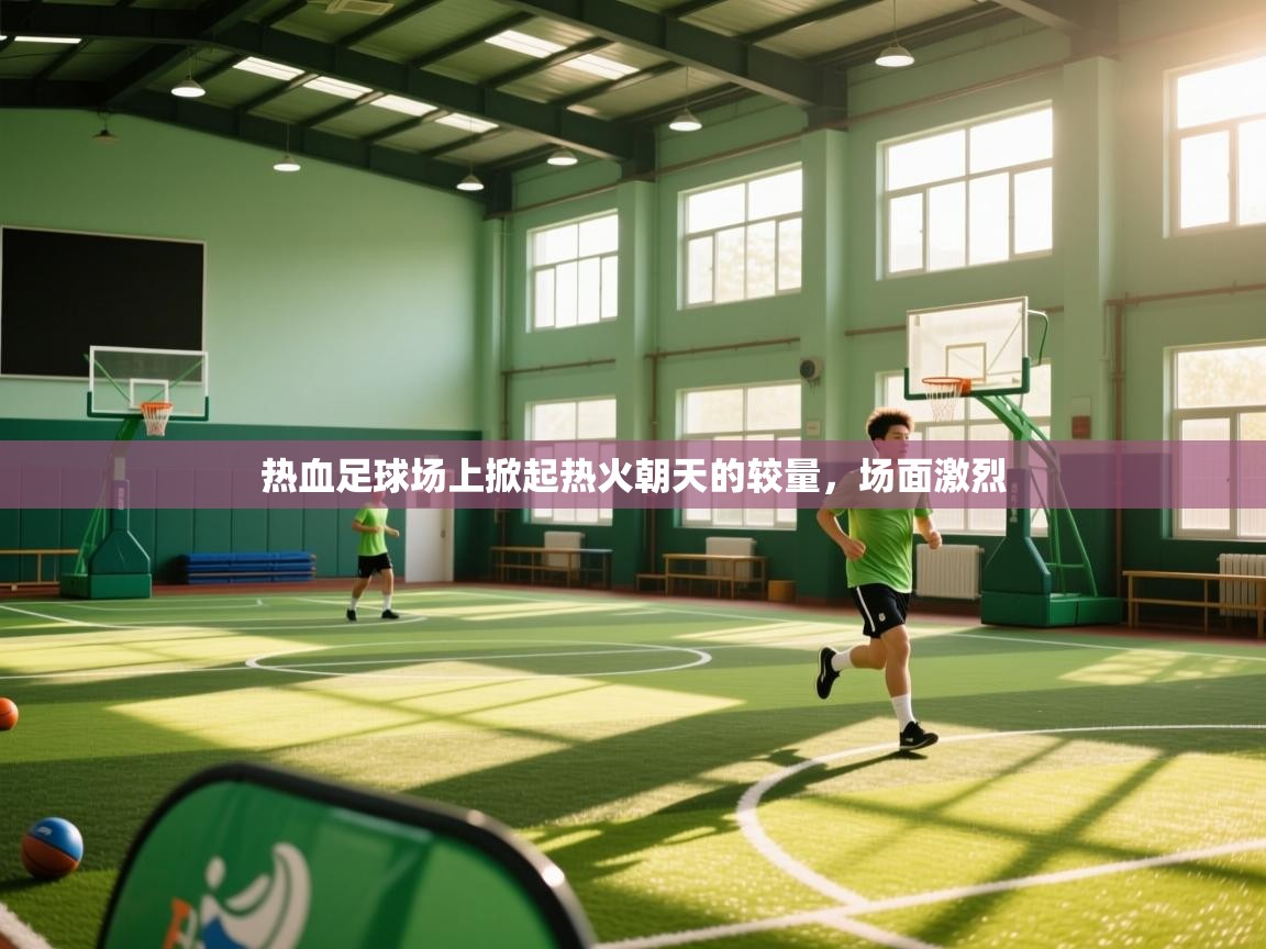 热血足球场上掀起热火朝天的较量，场面激烈